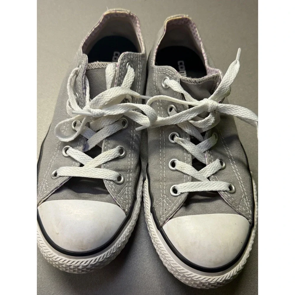 Converse Chuck Taylor All Star Low Top Grey Junior Shoes‎ 656869F Size 3